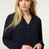 CLOTHING Miss Etam | Blouse Lange Mouw Blauw