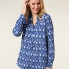 CLOTHING Miss Etam | Blouse Print Blauw