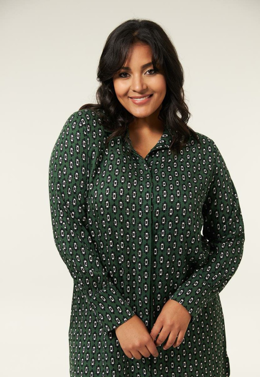 PLUS Miss Etam | Blouse Print Groen