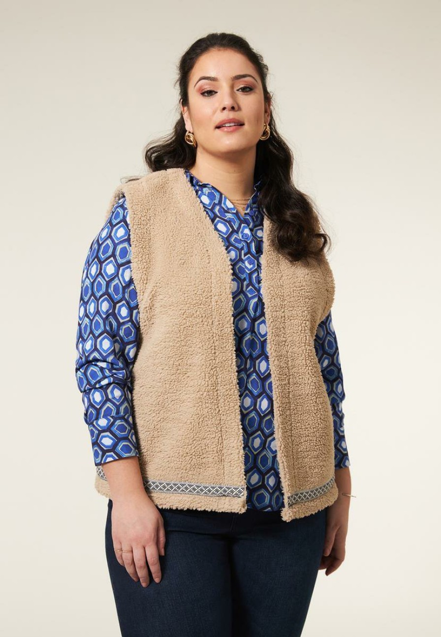 PLUS Miss Etam | Gilet Naturel