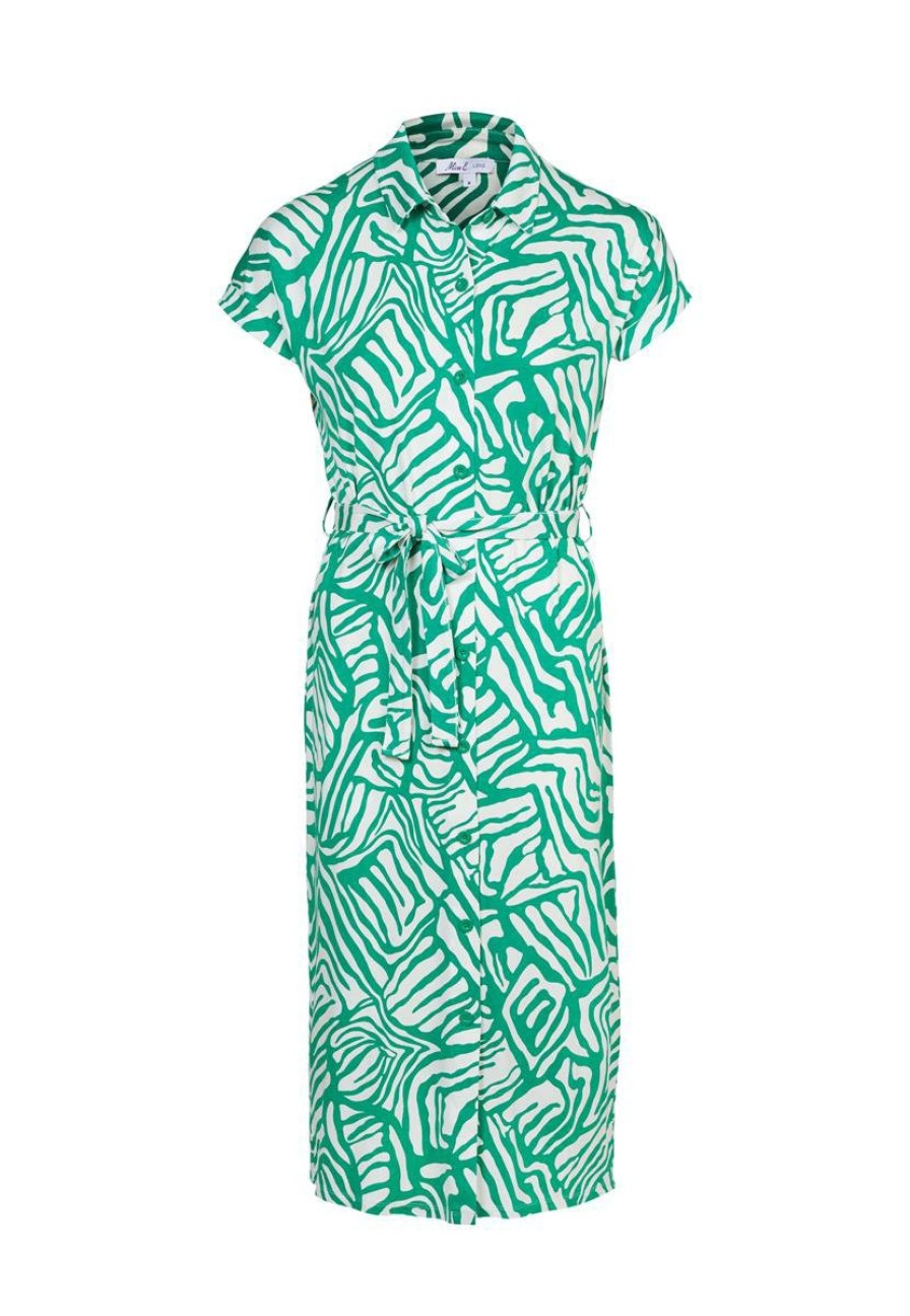 CLOTHING Miss Etam | Jurk Print Groen