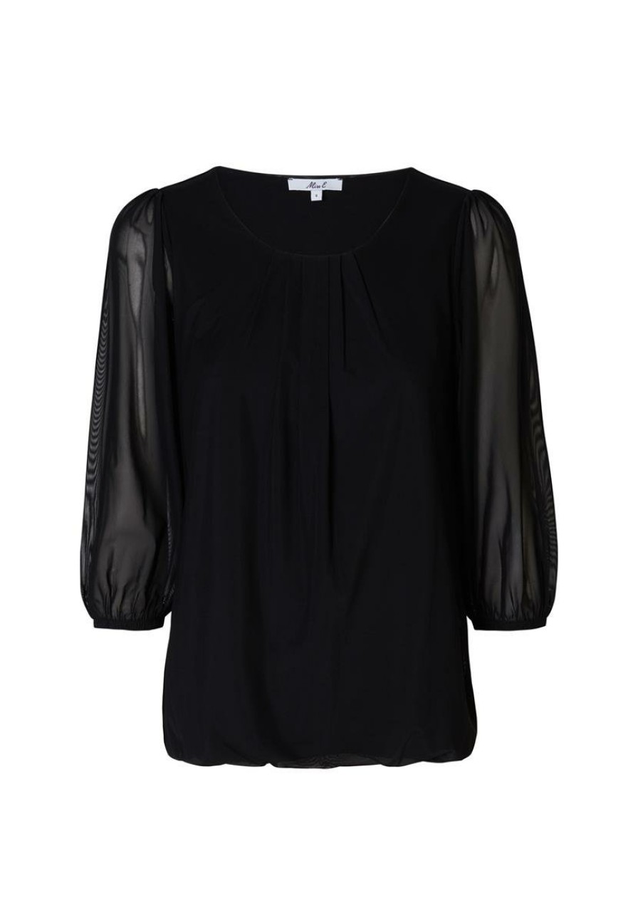 CLOTHING Miss Etam | Top 3/4 Mouw Zwart