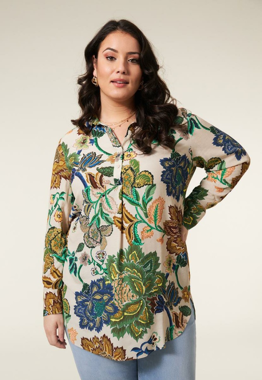 PLUS Miss Etam | Tuniek Print Naturel