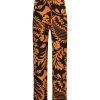 CLOTHING Miss Etam | Broek Jacquard Wide Leg Print Oranje 36"