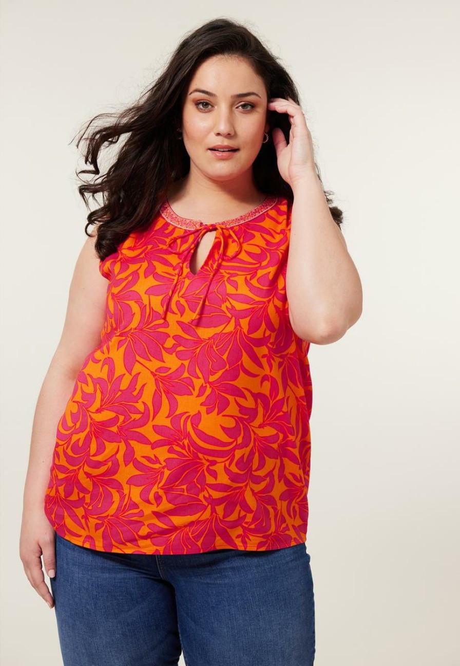 PLUS Miss Etam | Blouse Print Rood