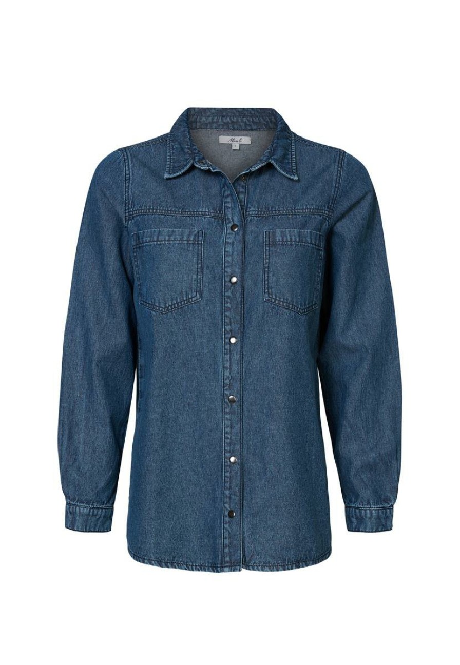 CLOTHING Miss Etam | Blouse Denim Blauw