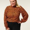 PLUS Miss Etam | Top Print Oranje