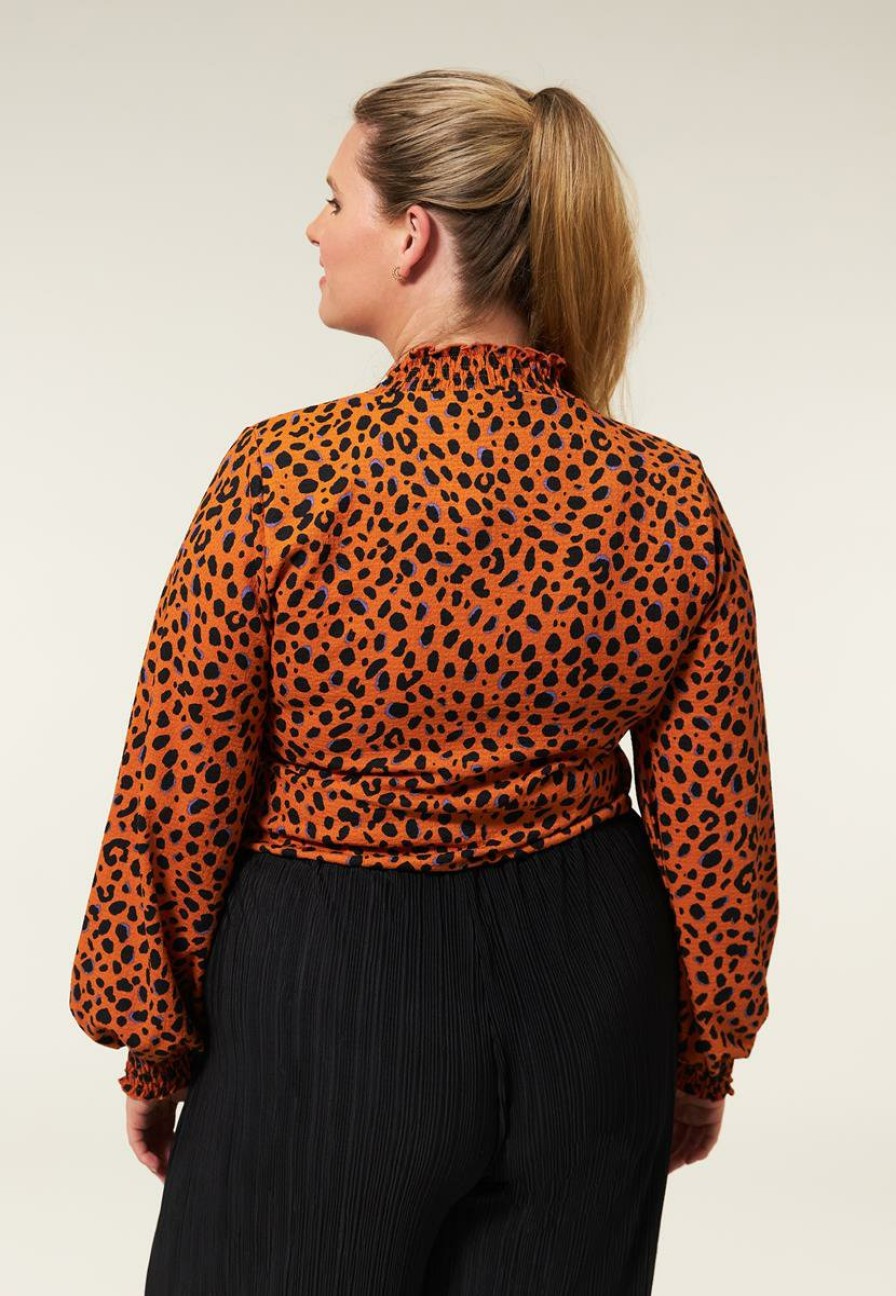 PLUS Miss Etam | Top Print Oranje