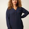 PLUS Miss Etam | Blouse 'Lara' Blauw