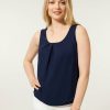 CLOTHING Miss Etam | Top Mouwloos Blauw