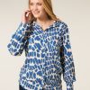 CLOTHING Miss Etam | Blouse Print Blauw