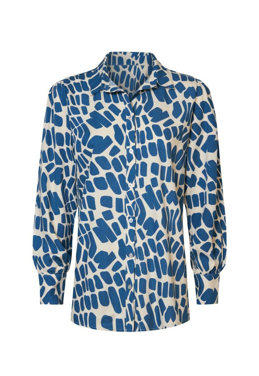 CLOTHING Miss Etam | Blouse Print Blauw