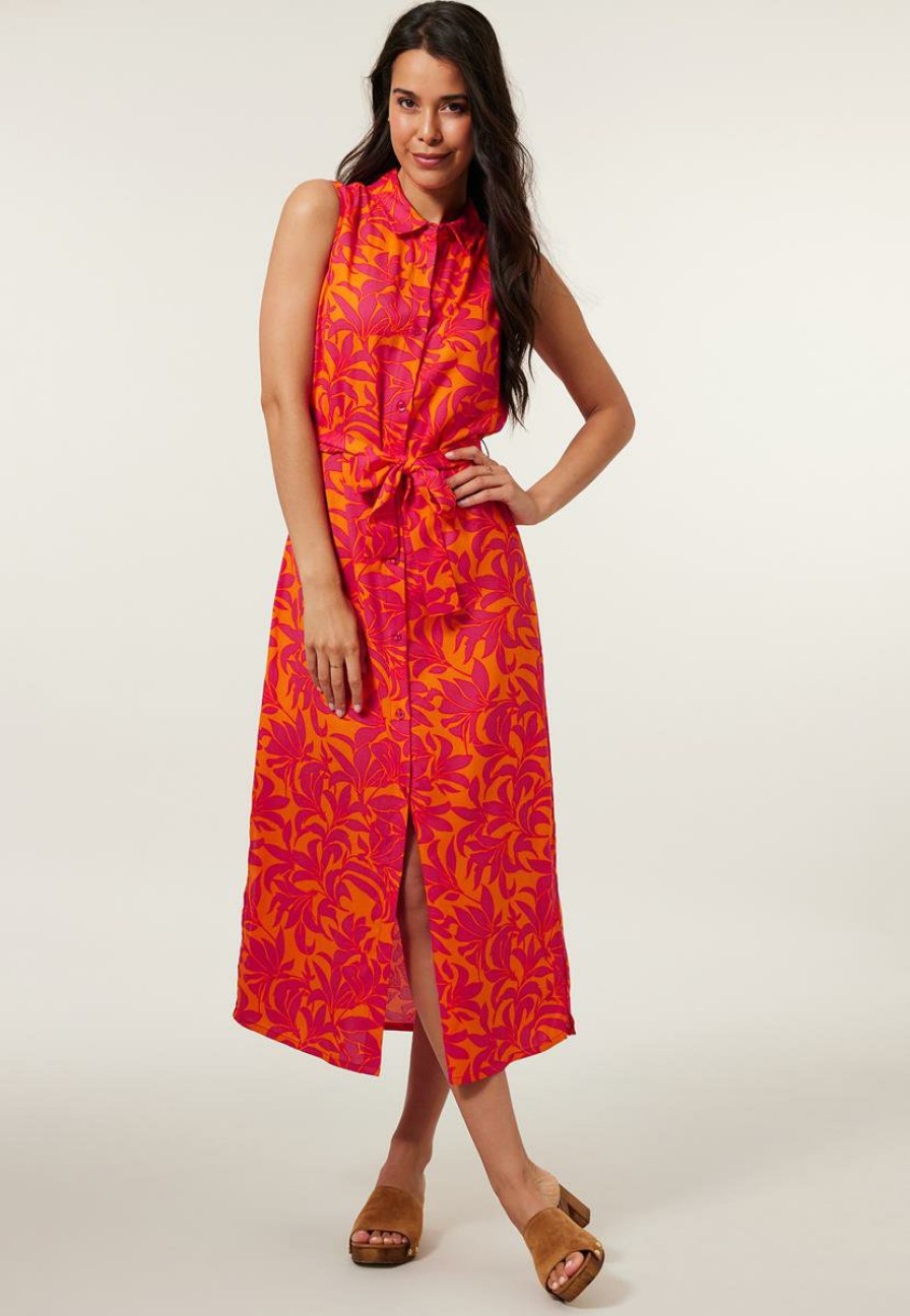 CLOTHING Miss Etam | Jurk Print Rood