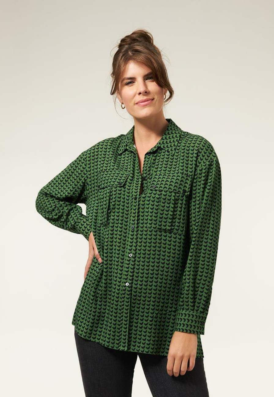 CLOTHING Miss Etam | Blouse Print Groen