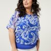 PLUS Miss Etam | Top Print Blauw