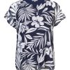 PLUS Miss Etam | Top Print Korte Mouw Blauw