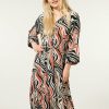 CLOTHING Miss Etam | Jurk Print Zwart