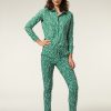 CLOTHING Miss Etam | Jogger Travel Print Groen 36"