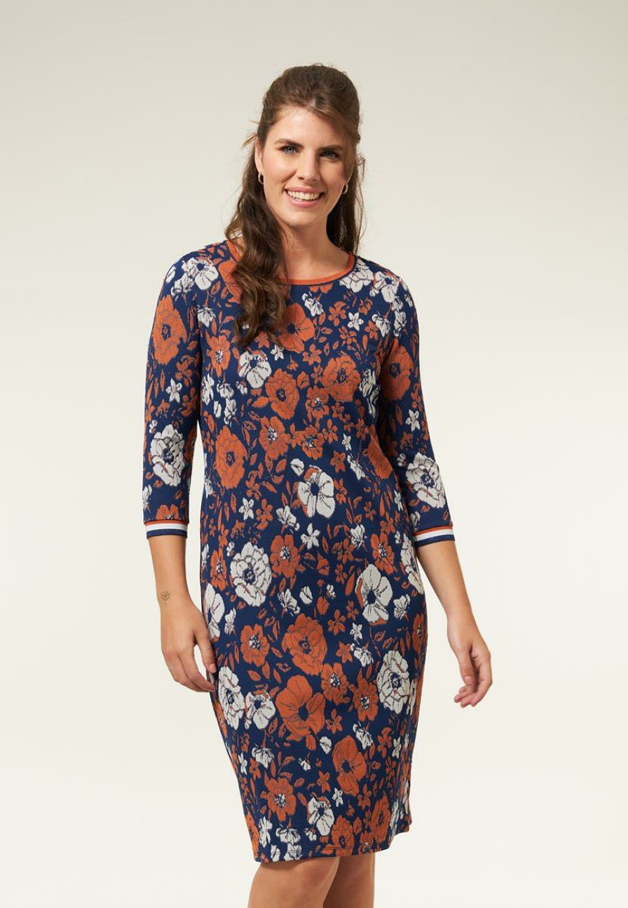 CLOTHING Miss Etam | Jurk Print Blauw