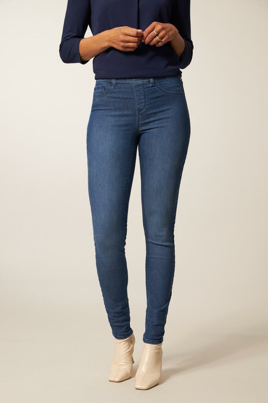 CLOTHING Miss Etam | Tregging 'Amy' Blauw 32"