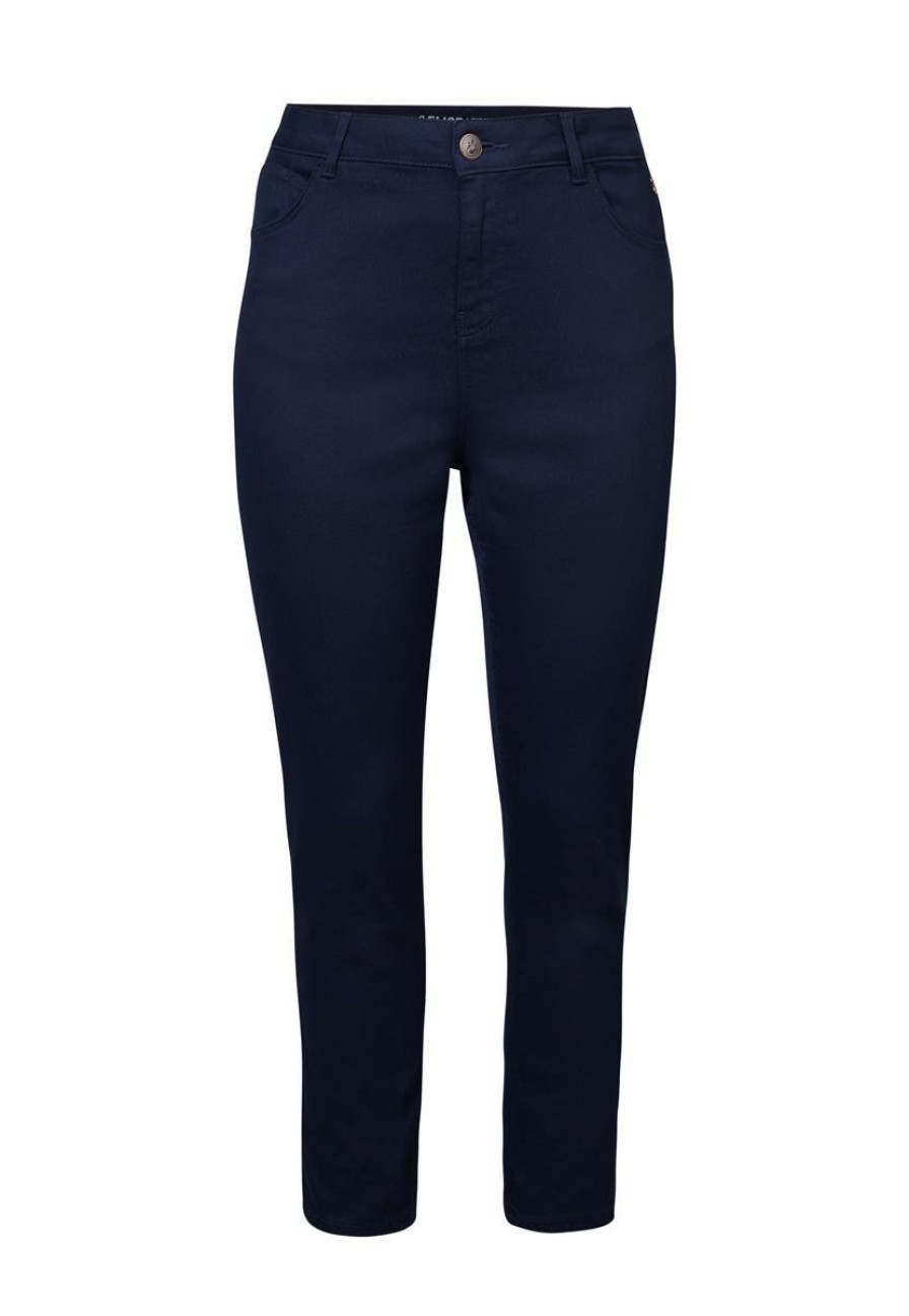 PLUS Miss Etam | Broek Slim Fit 7/8 Blauw