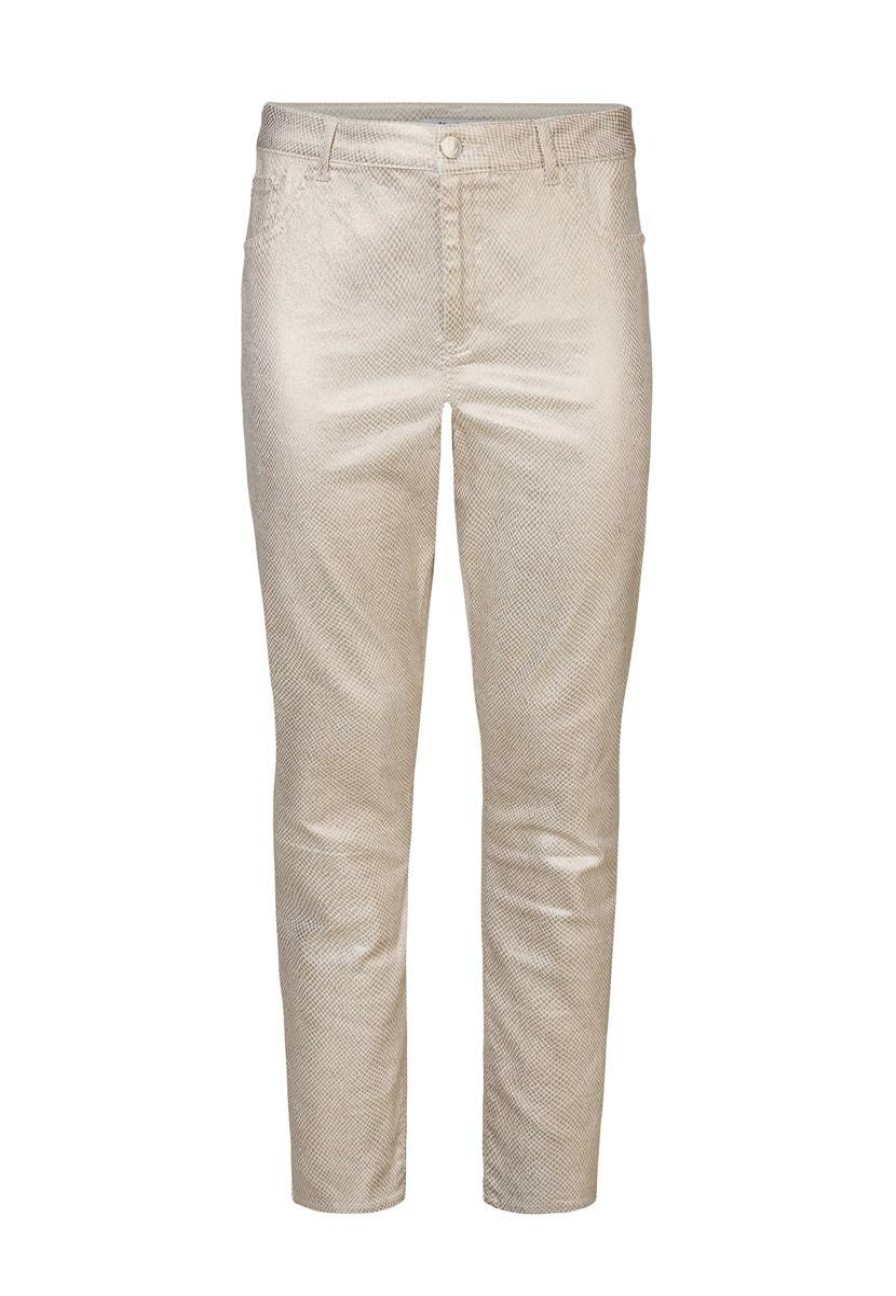 PLUS Miss Etam | Broek Metallic Naturel 32"