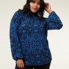 PLUS Miss Etam | Top Print Blauw